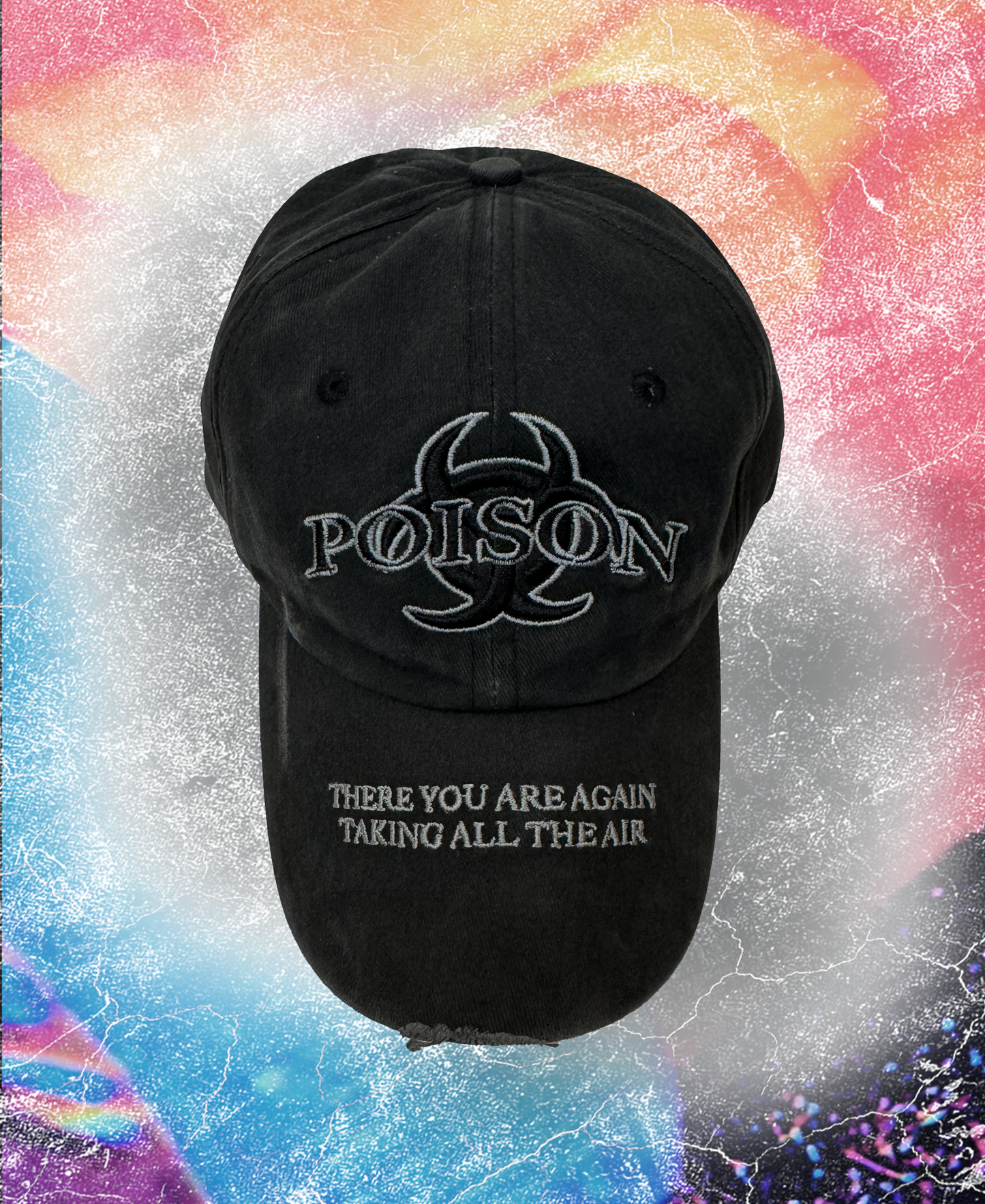 'FLAT EARTH' CAP (WASHED BLACK)