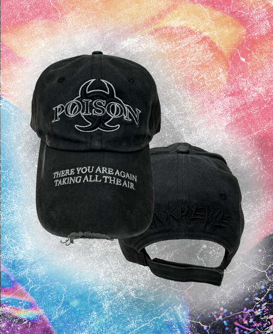 'FLAT EARTH' CAP (WASHED BLACK)