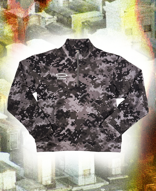 'DESERT STORM' QUARTER ZIP SWEATER (DIGITAL CAMO)