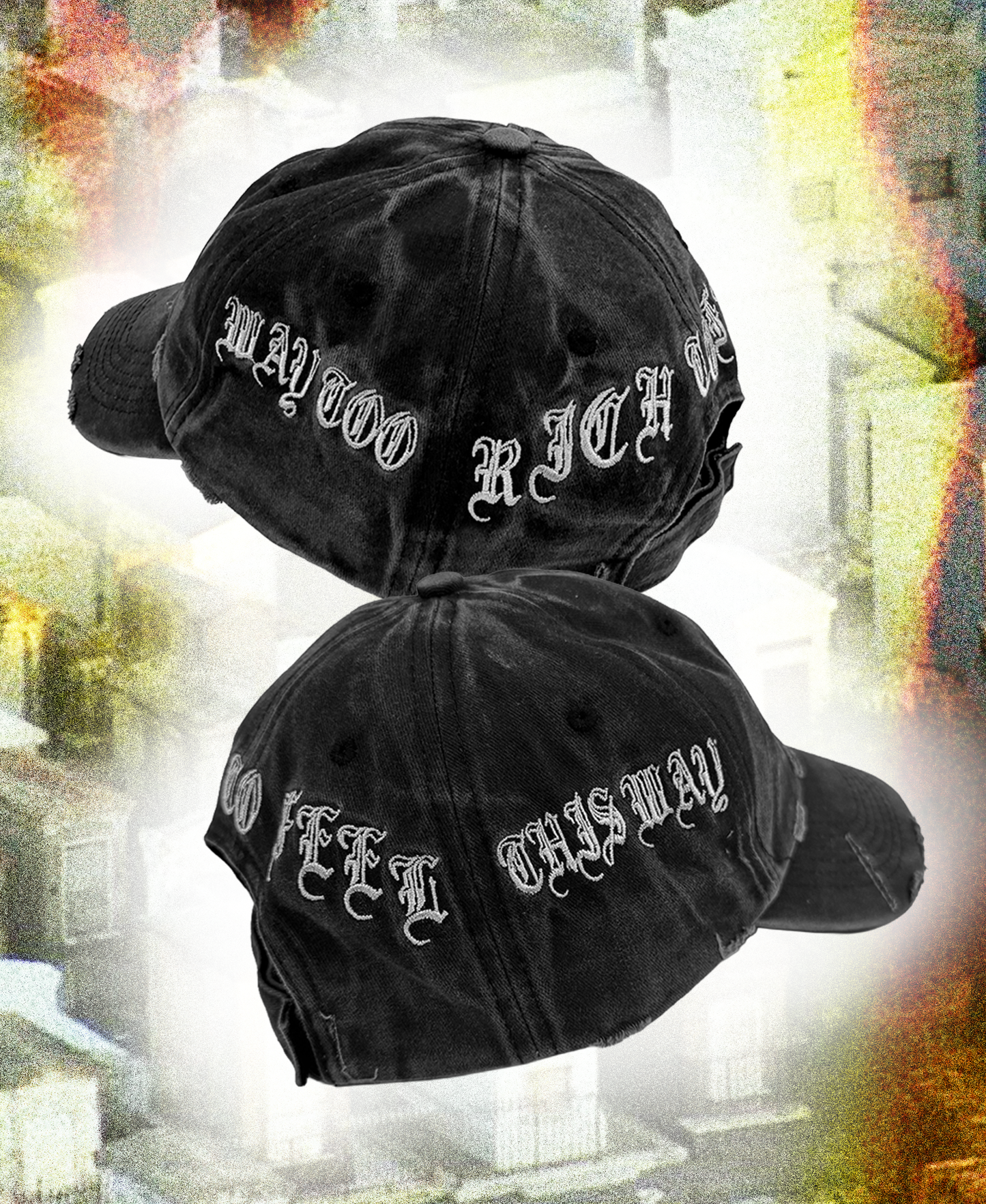 'TOO RICH TO ROT’ CAP (FADED BLACK)